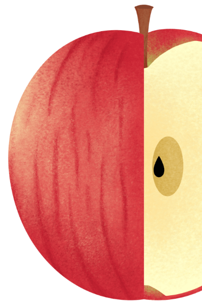 Illustrazione mela Gala
